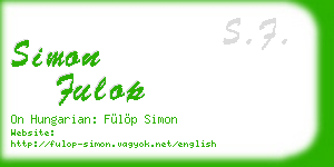 simon fulop business card